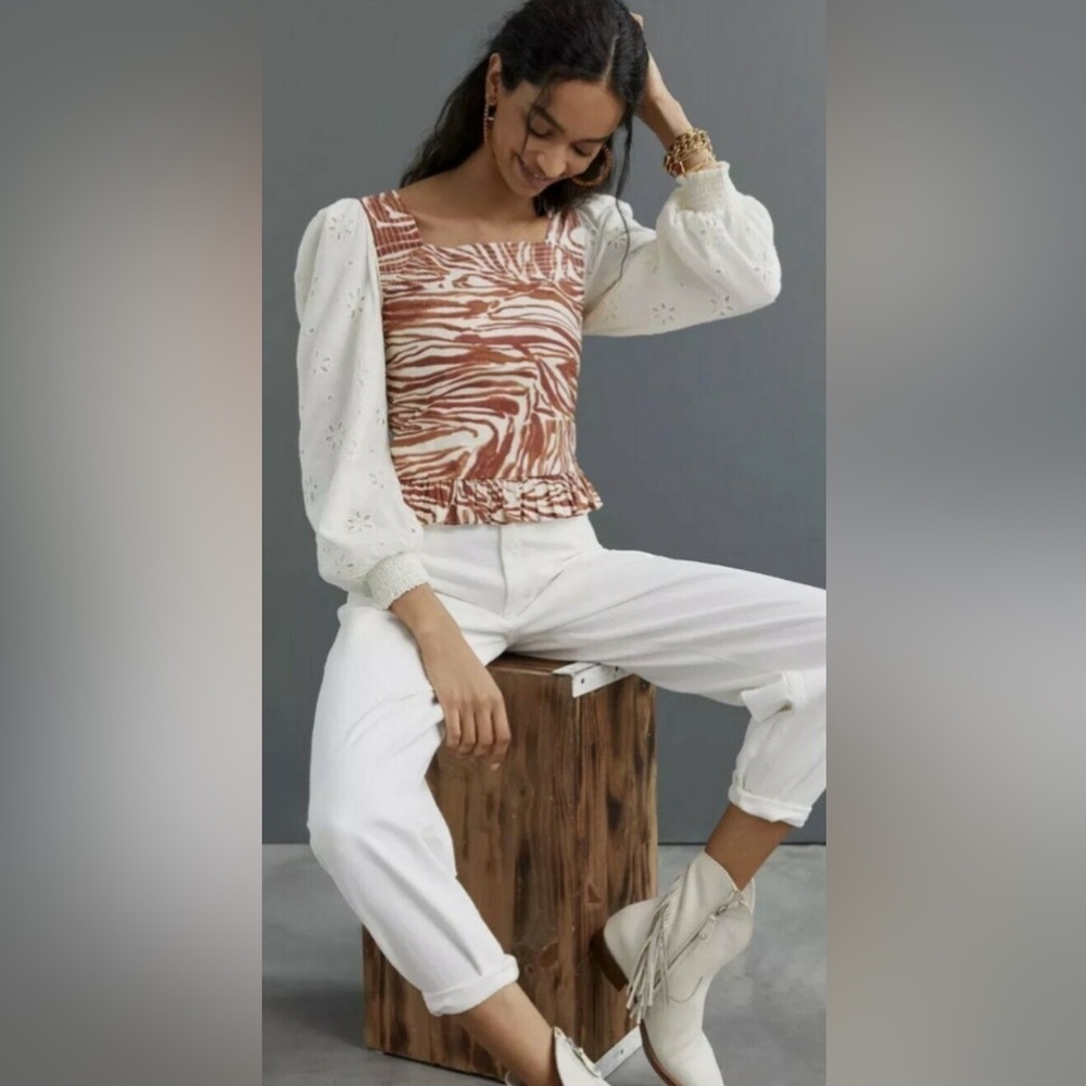 NWT Love The Label Anthropologie Square Neck Top, Size S